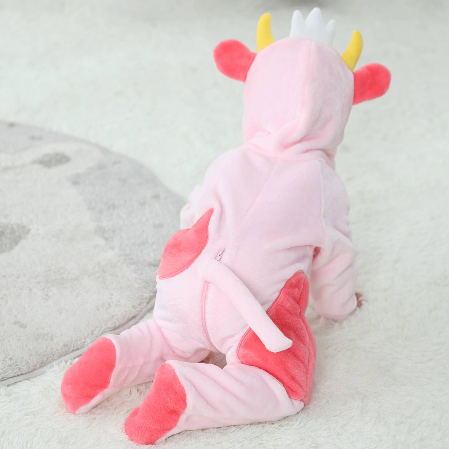 Lyserød Tyr Kostume til Børn