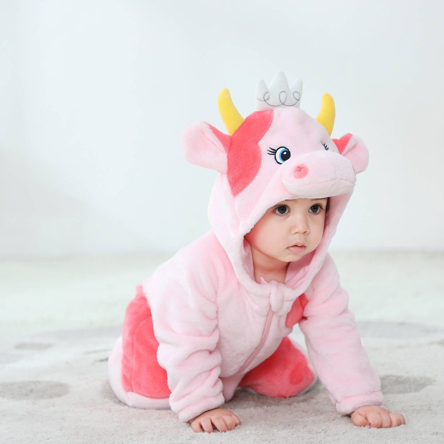 Lyserød Tyr Kostume til Børn