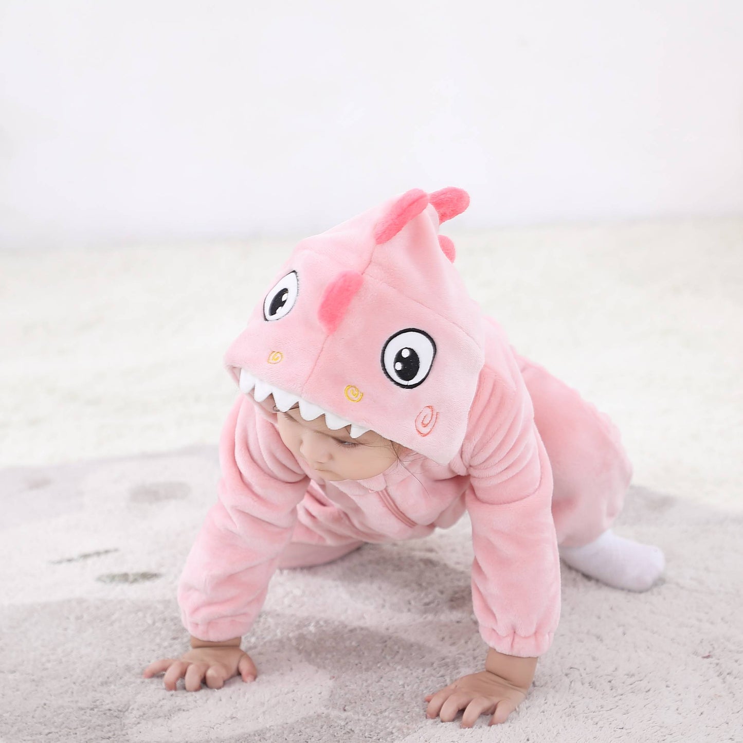 Lyserød Haj Kostume til Børn 0-6 år