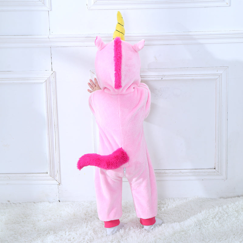 Lyserød Enhjørning Kostume til Børn 0-6 år