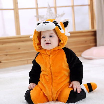 Orange Vaskebjørn Kostume til Børn 0-6 år