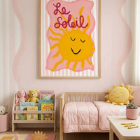 Rosa Sonnenlächeln Poster