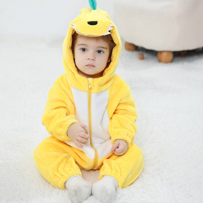 Gul T-Rex Kostume til Børn 0-6 år