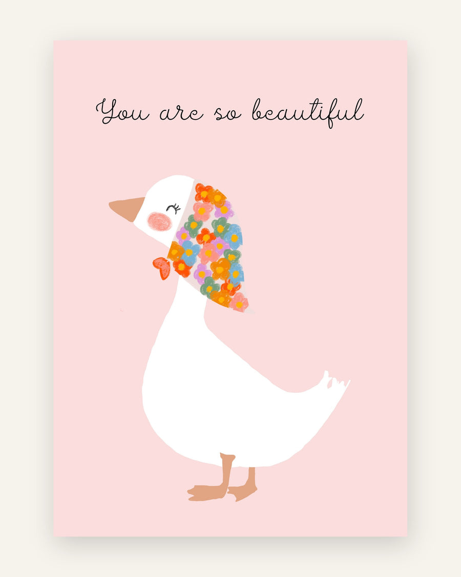 Børneplakat med you are so beautiful gås til børneværelset